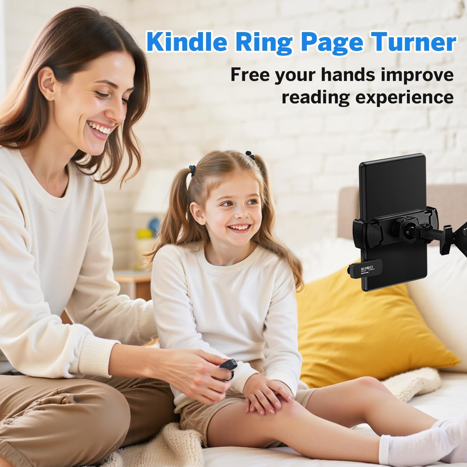Thumbnail 1 de Page Turner Ring for Kindle and More: Hands-Free Remote Page Turning