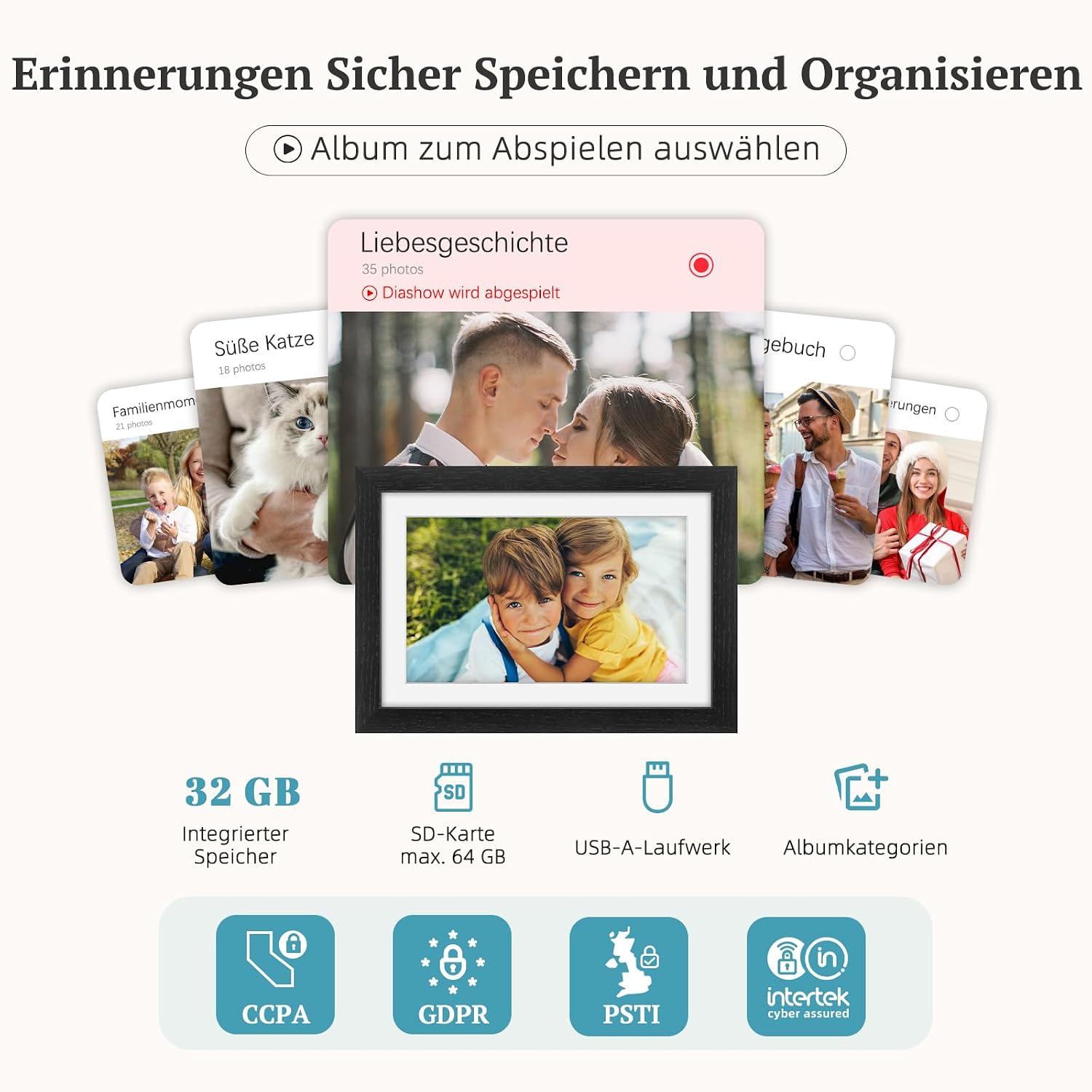 Detalle 2 de Digitaler Bilderrahmen WLAN 10,1 Zoll
