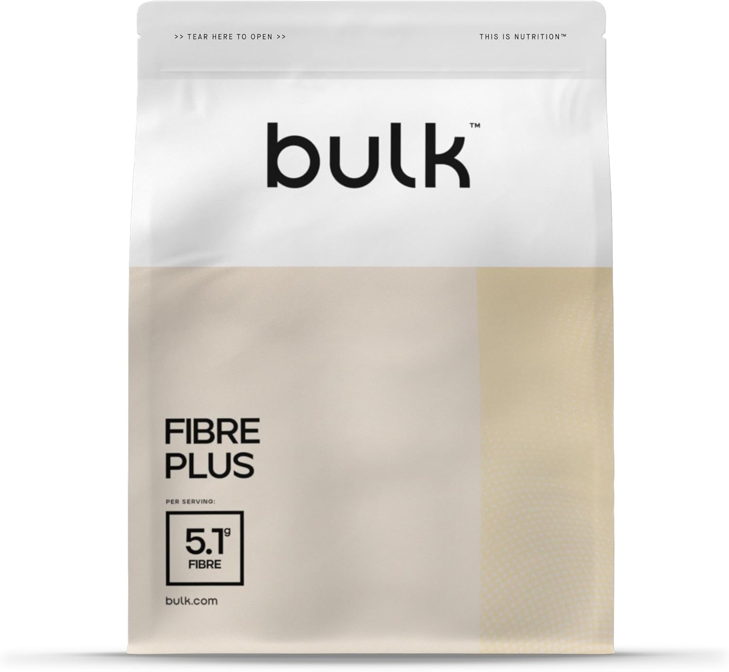 Bulk Fibre Plus Naturel — Poudre de fibres végétales 480 g (60 portions), vegan et non aromatisée