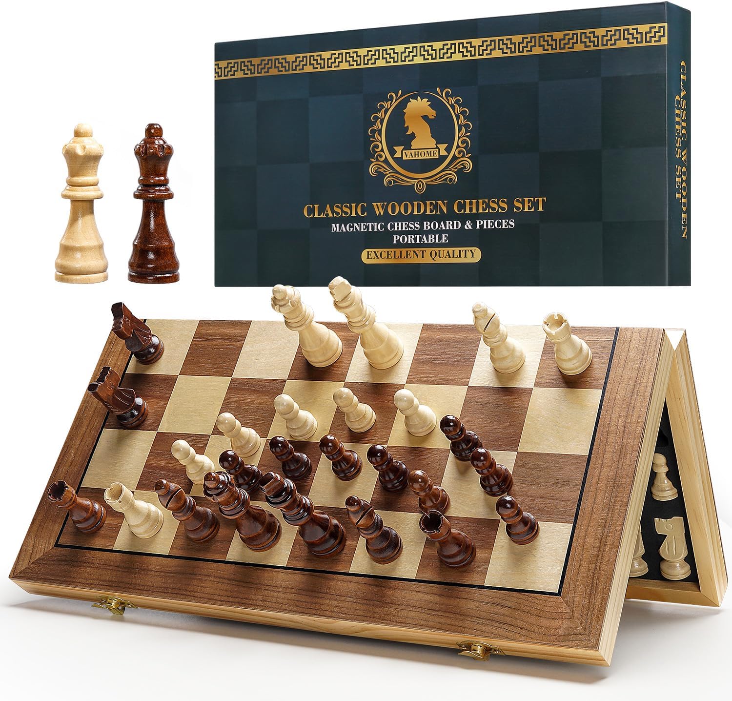 Thumbnail 6 de 17 Inch Foldable Wooden Chess Set