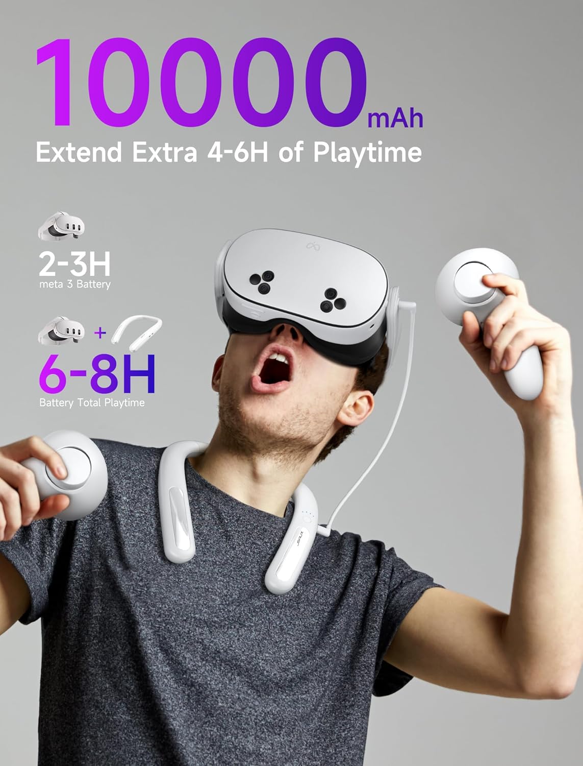 Thumbnail 1 de JSAUX Battery Pack 10000mAh for Meta Quest 3S