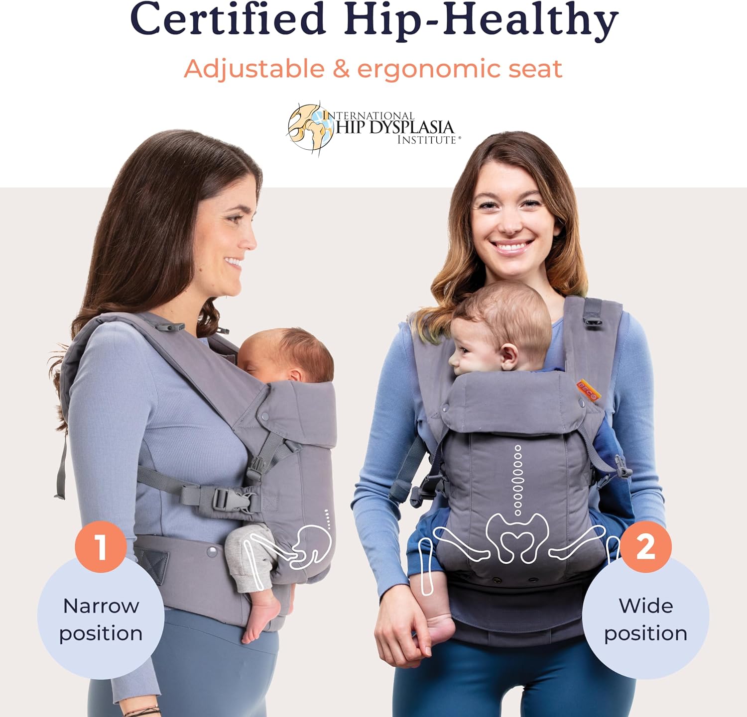 Thumbnail 4 de Beco Gemini Porta Bebè Neonato - Marsupio Ergonomico Leggero e Anallergico per 3,5–16 kg, Lino Rosa