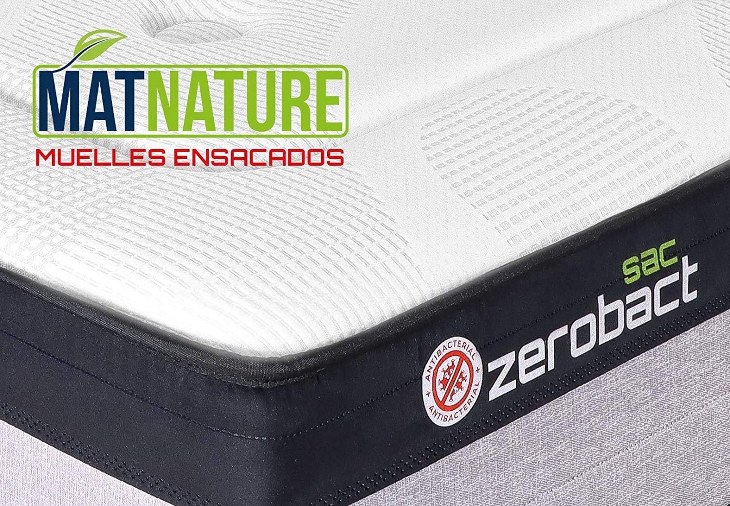 Detalle 2 de Matnature Zerobact Sac 🛏️ Colchón Viscoelástico y Muelles Ensacados