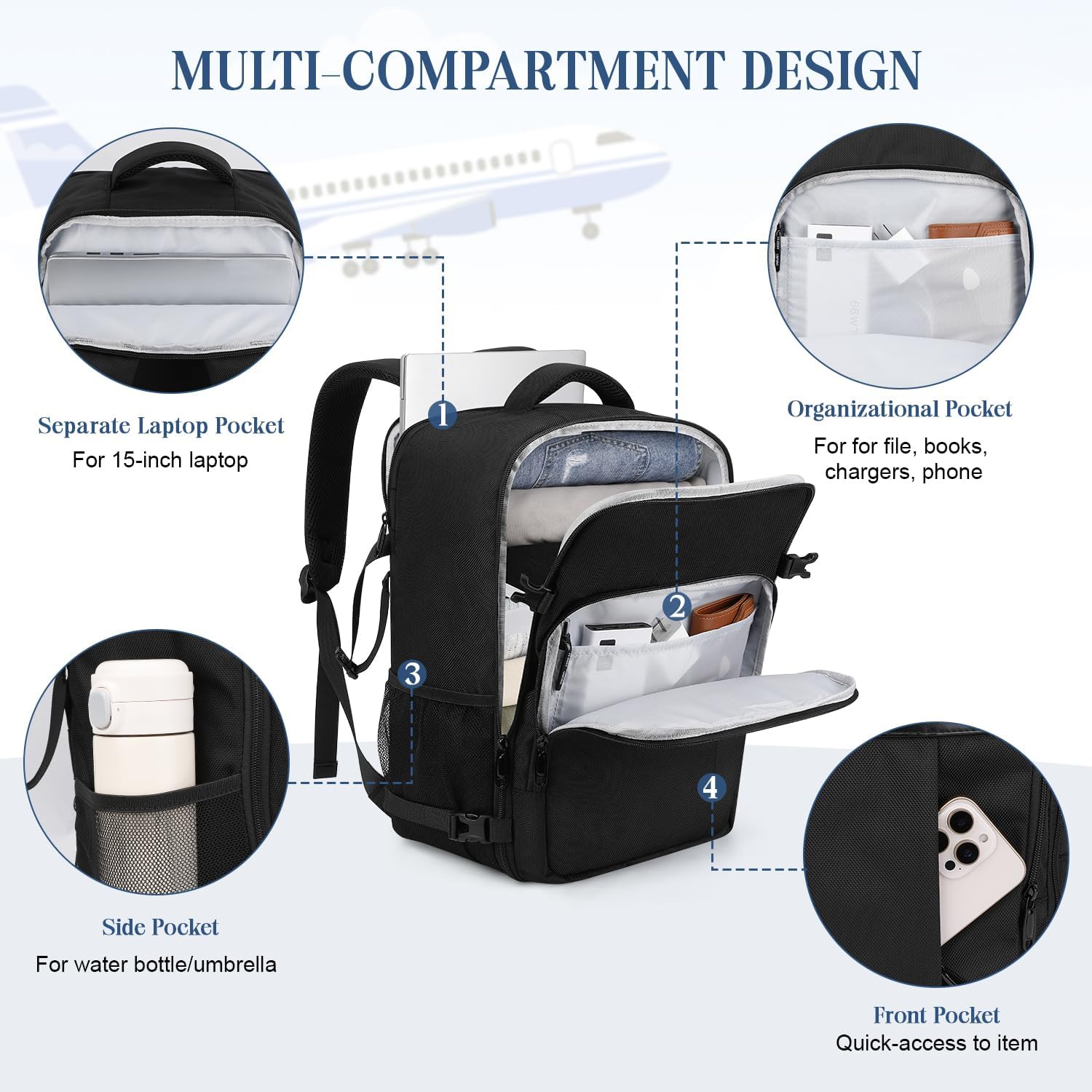 Thumbnail 4 de VSNOON Easyjet Cabin Bag 45x36x20 32L