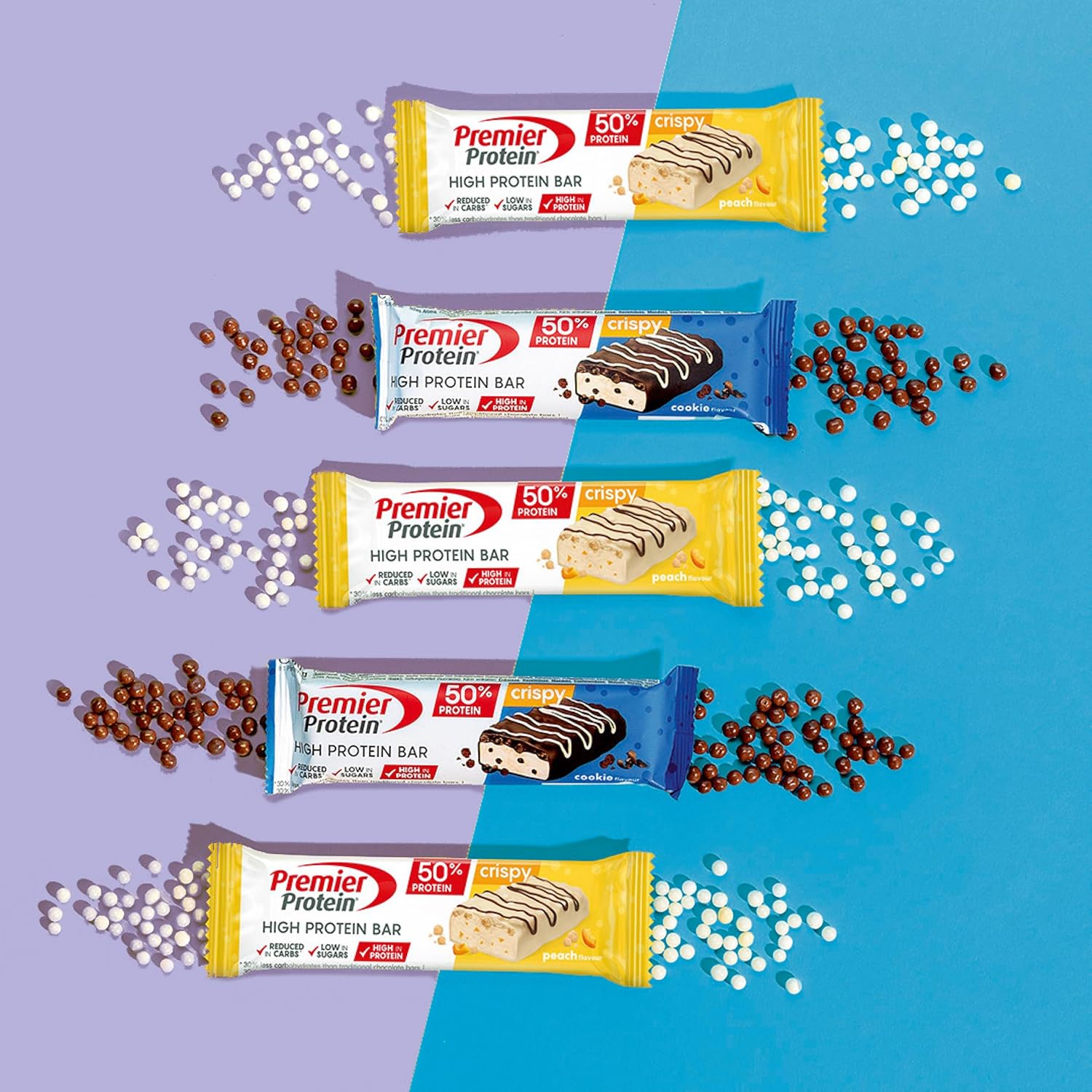 Thumbnail 4 de Premier Protein High Protein Bar 50% Multiflavourbox (20 x 40 g) – Low Sugar & Low Carb