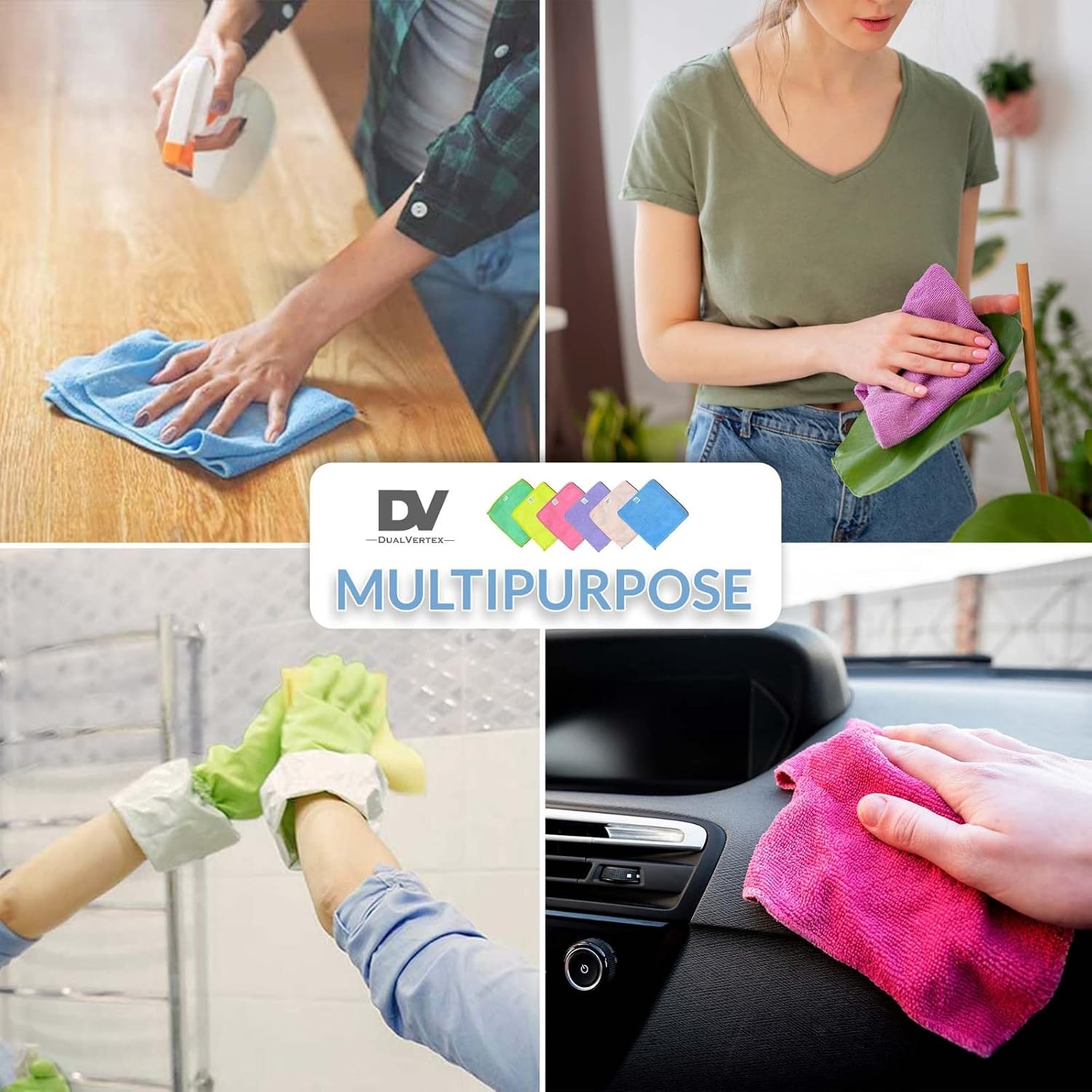 Thumbnail 4 de DualVertex 30 Reusable Microfibre Baby Wipes Face Cloths (Unscented) with Laundry Bag
