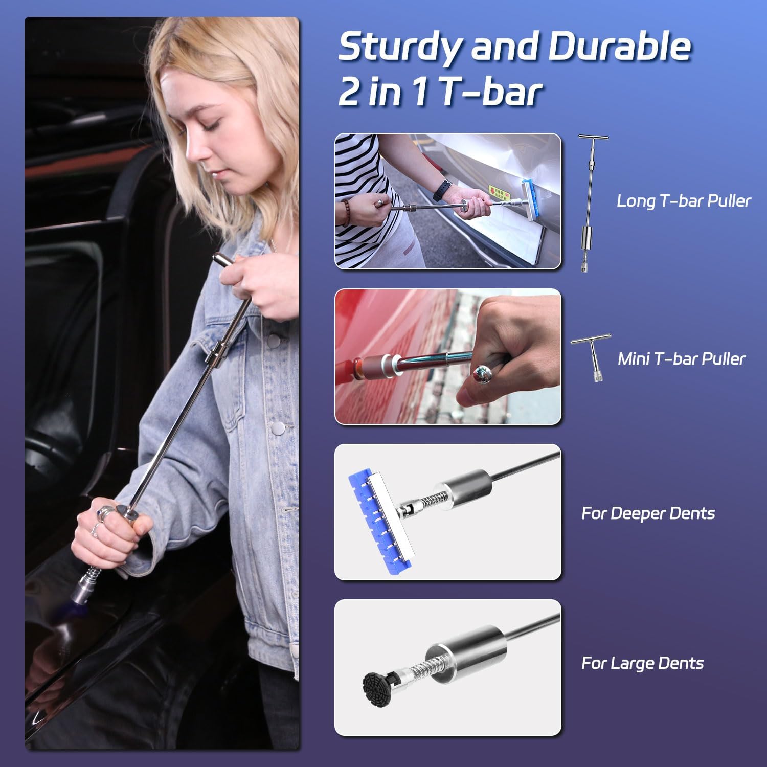Detalle de VEXTRO Dent Puller Kit PDR tools with Glue Gun