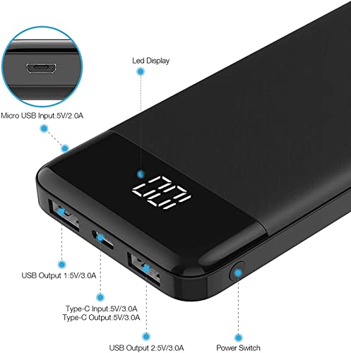 Thumbnail 6 de Bateria Externa Charmast 10400 mAh con USB‑C, LED y 3 salidas: carga segura y monitorizada