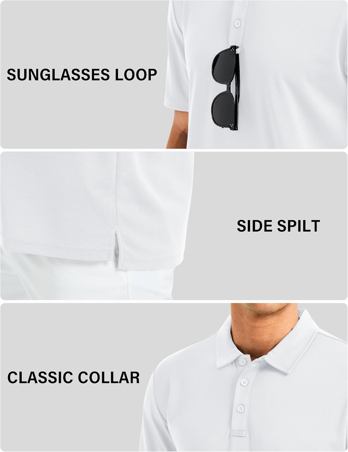 Detalle de MAGCOMSEN Men's Polo Shirt Polyester
