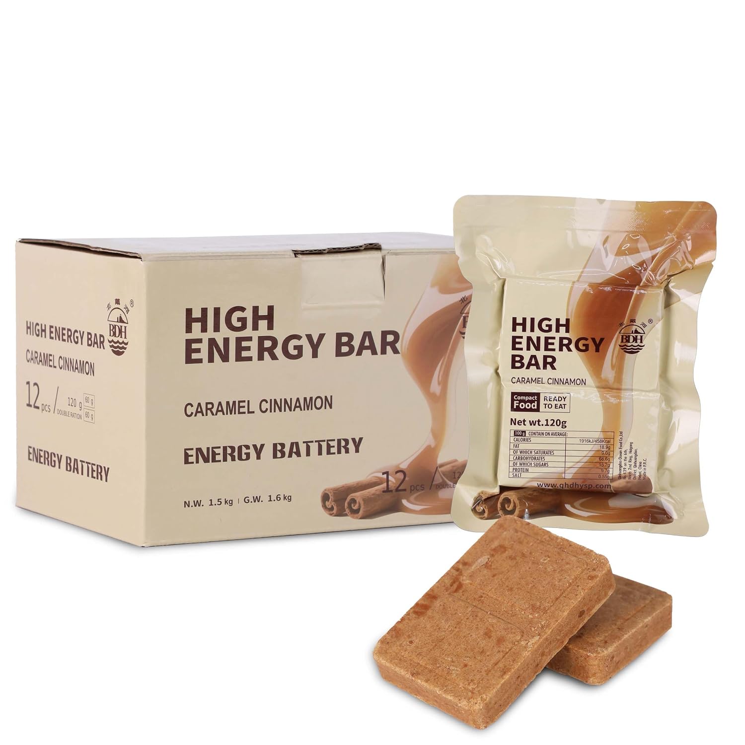 Detalle de Notfall-Lebensmittelriegel Karamell Zimt Hardtack 6595 kcal