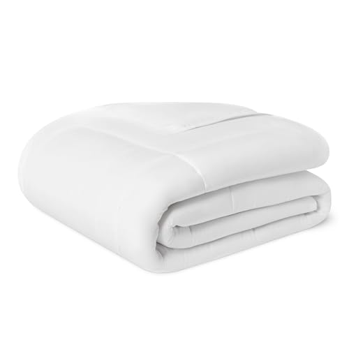 Detalle de Amazon Basics Couette 4 Saisons 300 GSM pour Lit 1 Personnes – Édredon hypoallergénique, 135 x 200 cm, Blanc