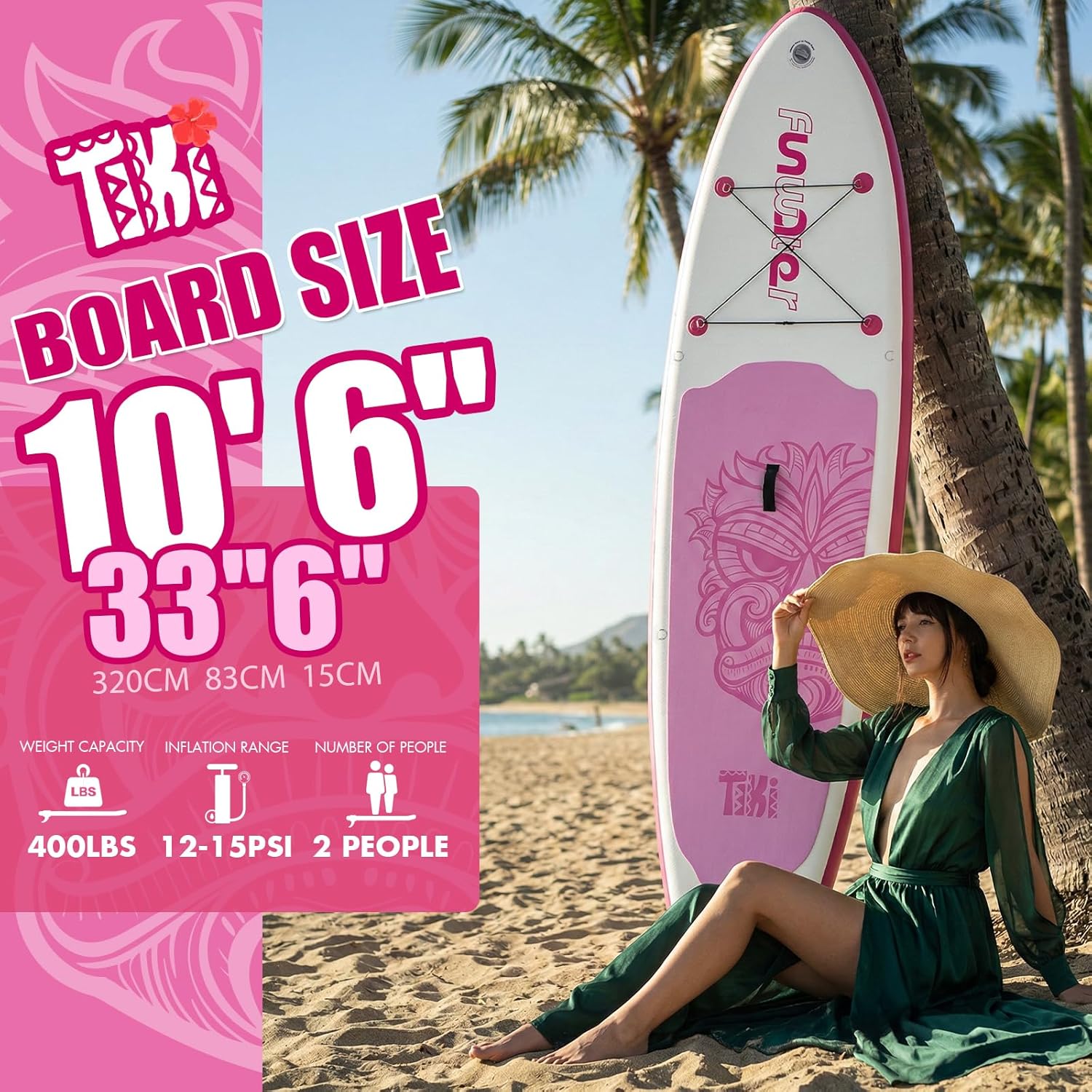 Thumbnail 1 de FunWater Inflatable Ultra-Light Stand Up Paddle Board with Non-Slip Deck & Premium SUP Accessories
