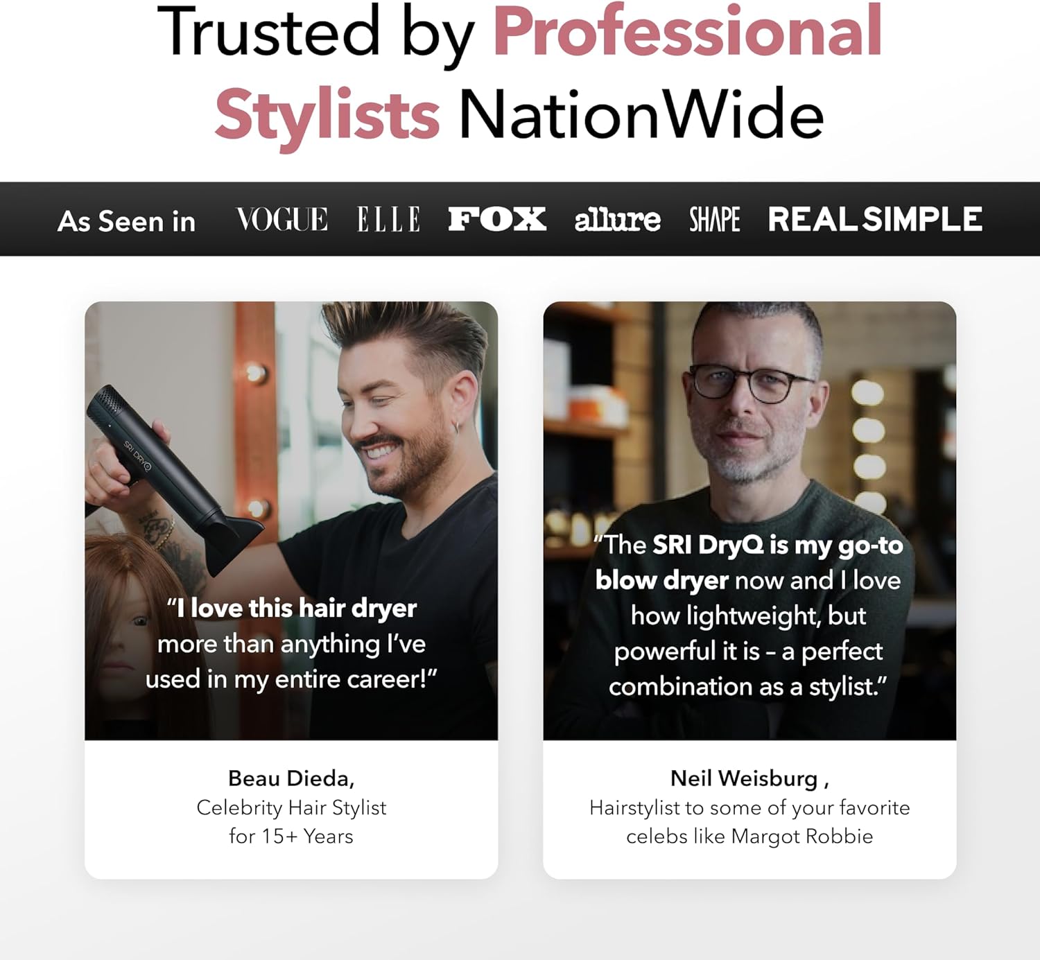 Thumbnail 6 de SRILabs DryQ “Smart” Hair Dryer with Infrared & Ionic Technology (Foldable, Magnetic Attachments)