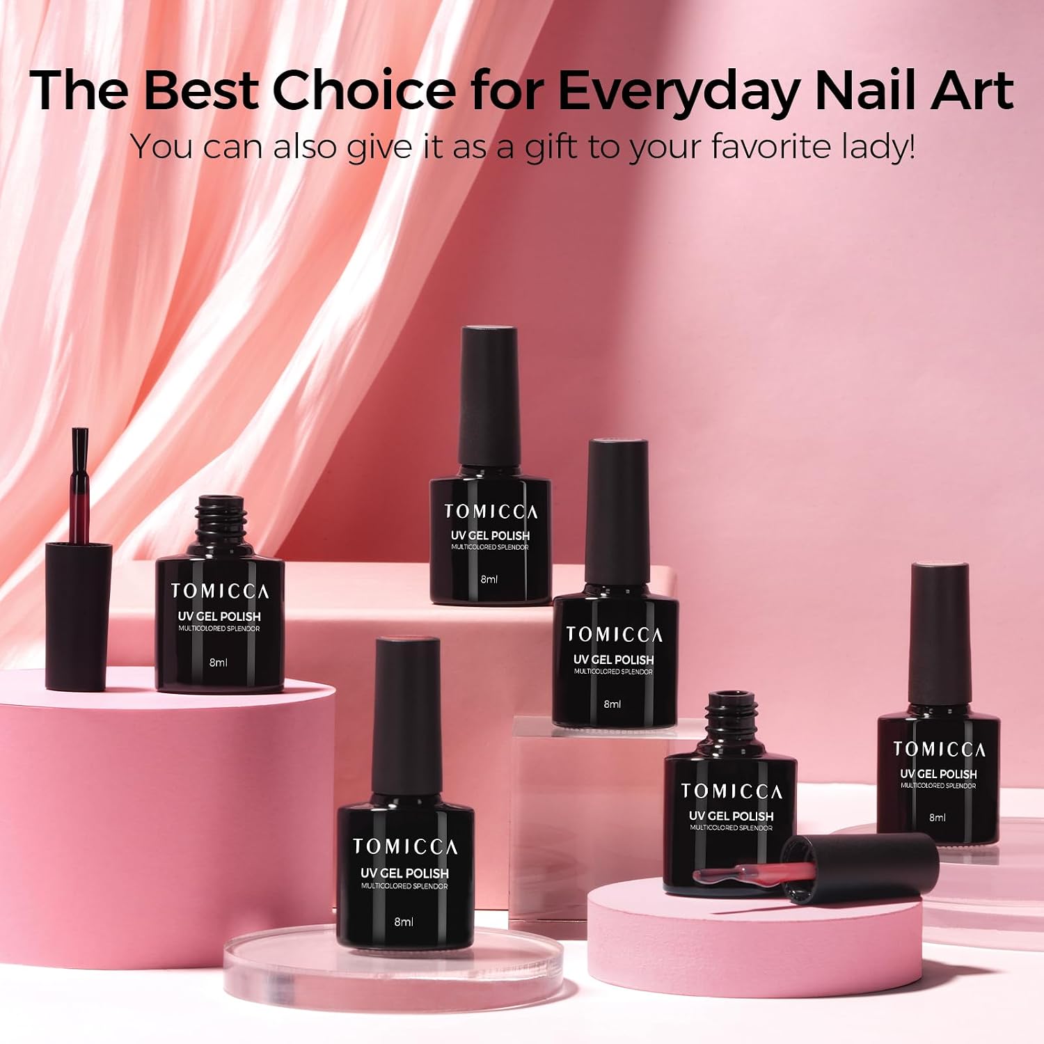 Thumbnail 6 de TOMICCA UV-Nagellack-Set (6 Farben Nude/Rosa), 8 ml – für UV/LED-Maniküre im Home-Setup