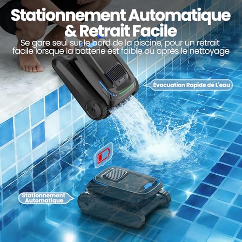 Thumbnail 5 de BOTLUXE (2026 Upgrade) PC10 — Robot de piscine sans fil pour jusqu’à 170 m²