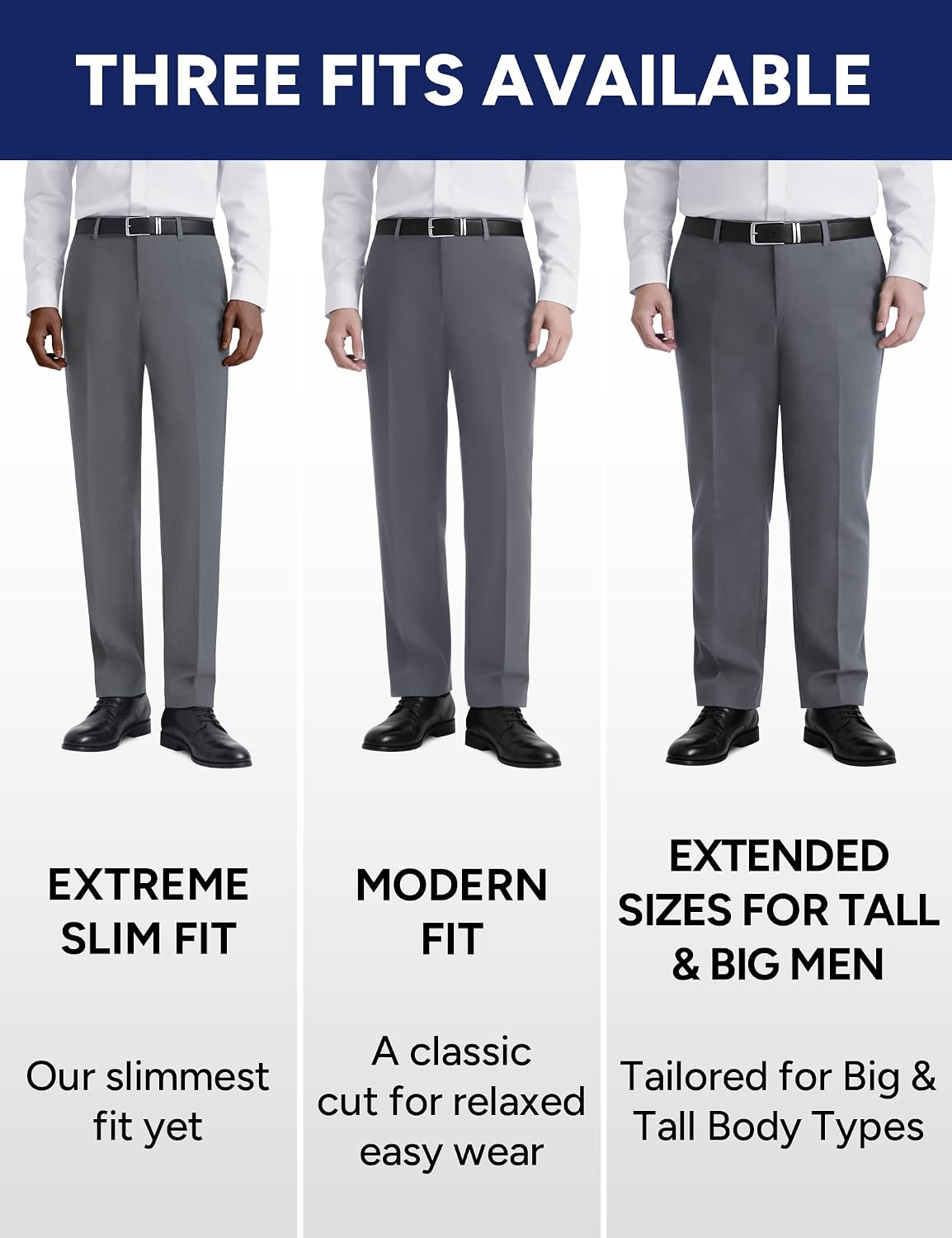 Thumbnail 6 de Pacific Perfect 4-Way Stretch Men's Dress Pants, 3 Fits, Expandable Waist