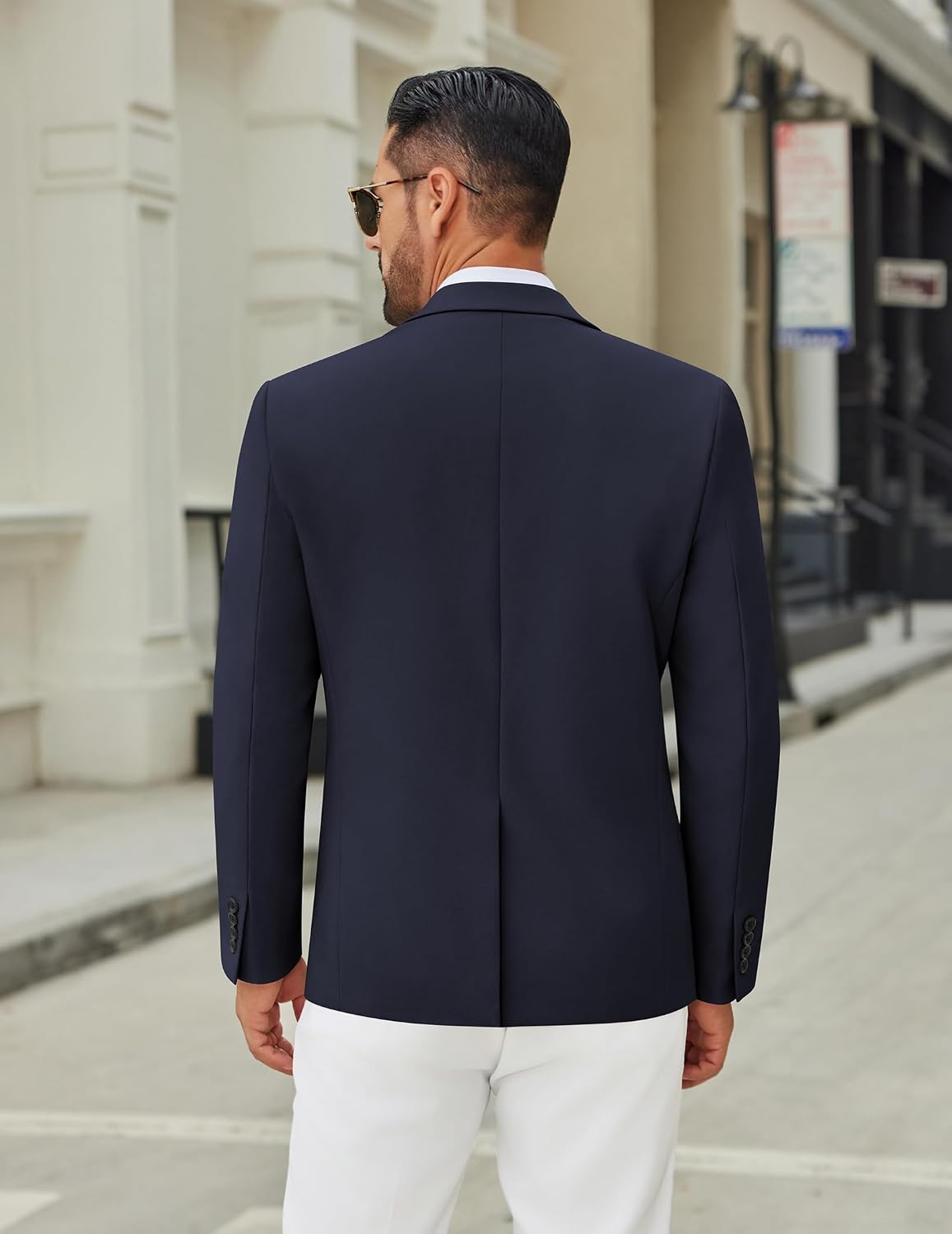 Detalle 2 de COOFANDY Men's Casual Knit Blazer Jacket Slim Fit Two-Button Sport Coat