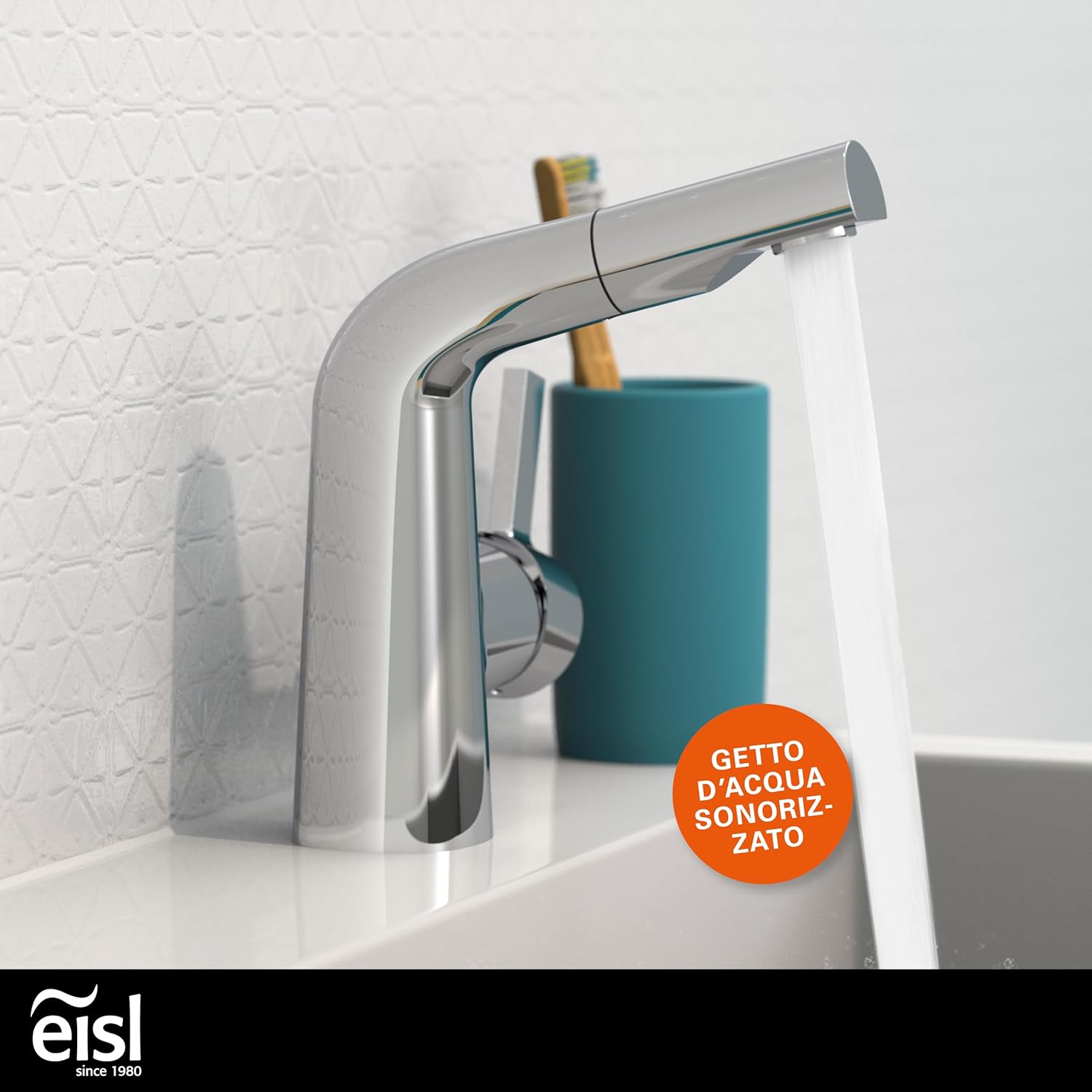 Thumbnail 2 de EISL COOL NI075COCR: rubinetto da bagno con doccetta estraibile in cromato, installazione facile