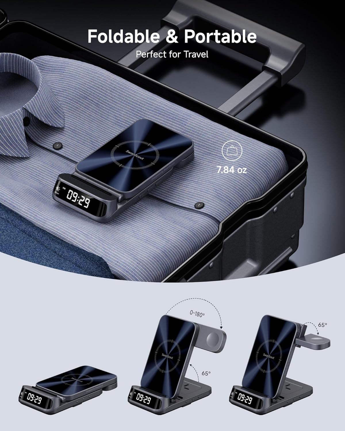 Thumbnail 2 de SwanScout 708A Caricatore Wireless 3 in 1