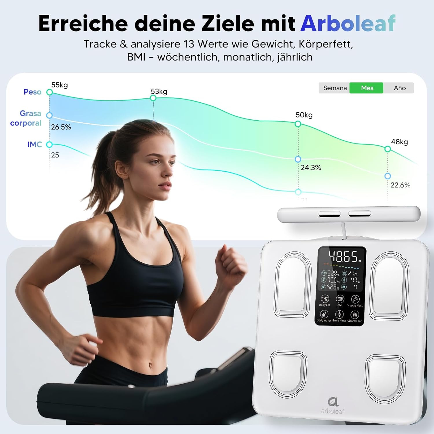 Thumbnail 5 de arboleaf Körperanalysewaage