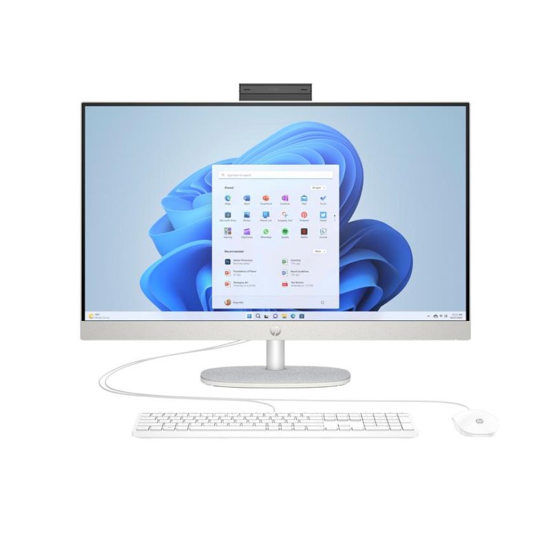 Detalle de HP 27-cr0122ns All-in-One: potencia diaria y diseño sostenible en 27