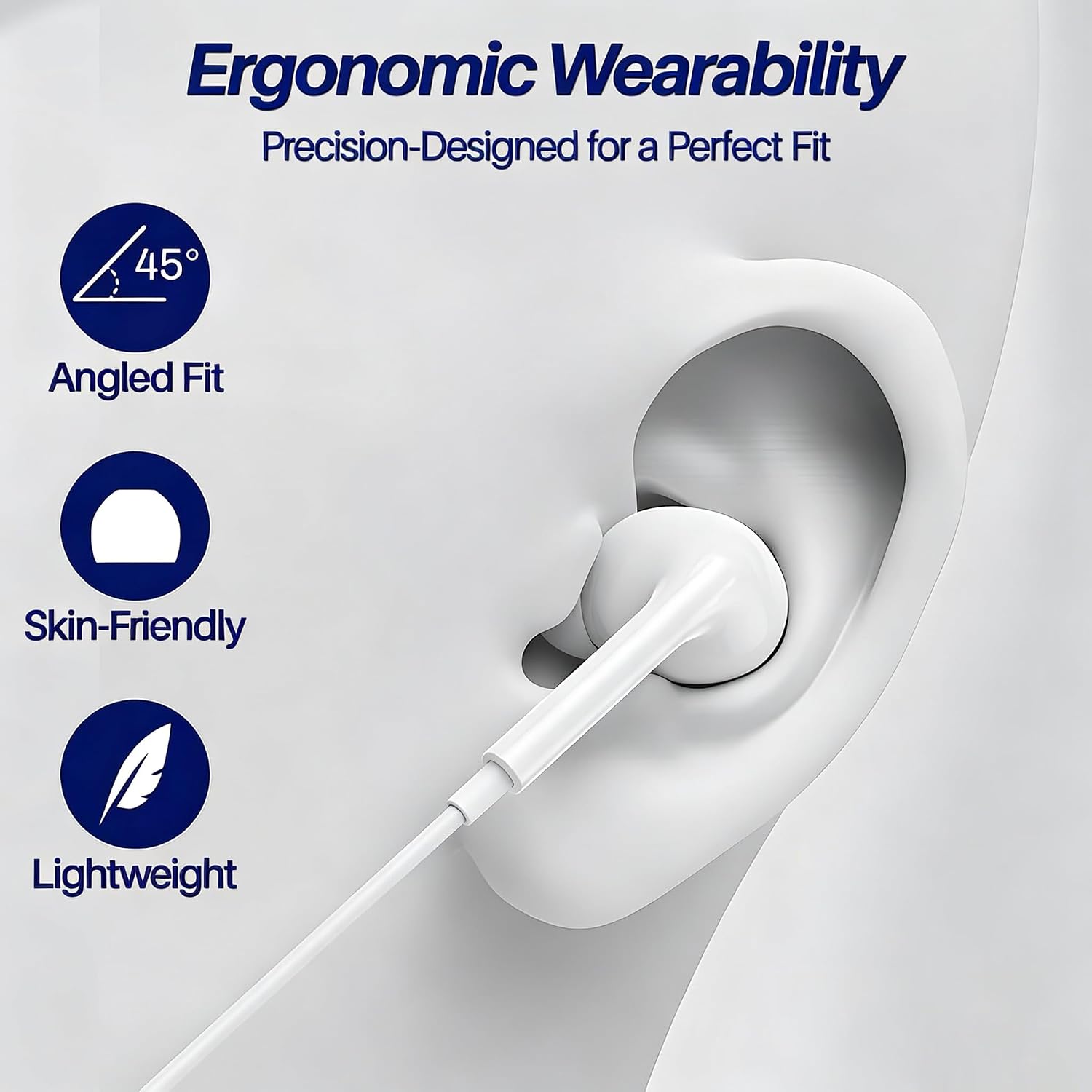 Thumbnail 1 de USB C Wired In Ear Headphones with Built-in Microphone and Volume Control