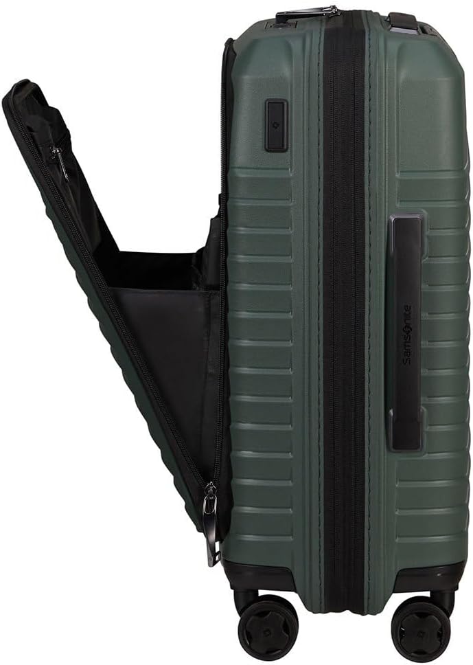 Detalle de Samsonite Intuo Spinner S (55 cm) erweiterbares Handgepäck in Olive Green – TSA-Schloss