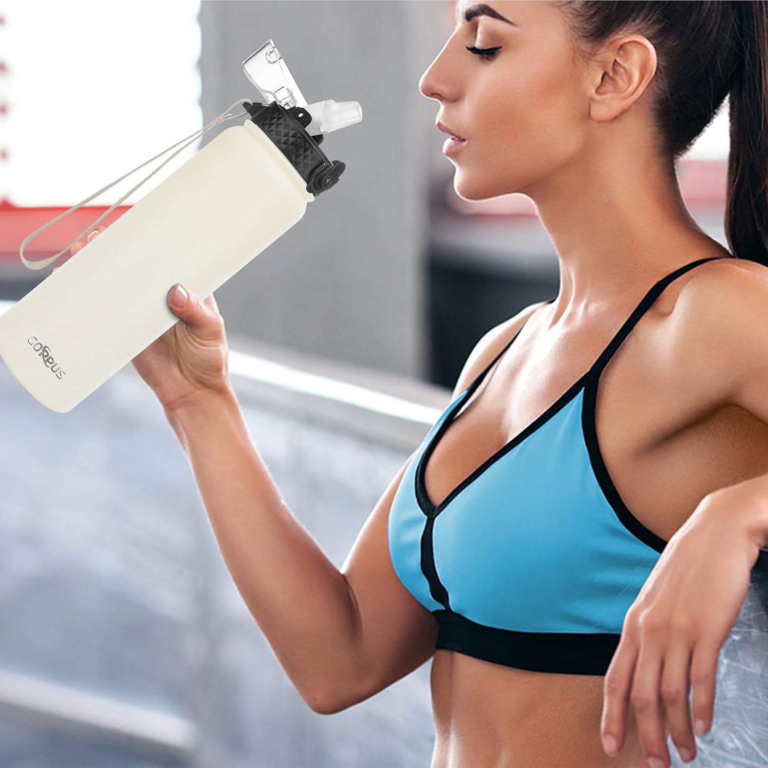 Thumbnail 5 de GOPPUS 1L stainless water bottle with straw 🚰