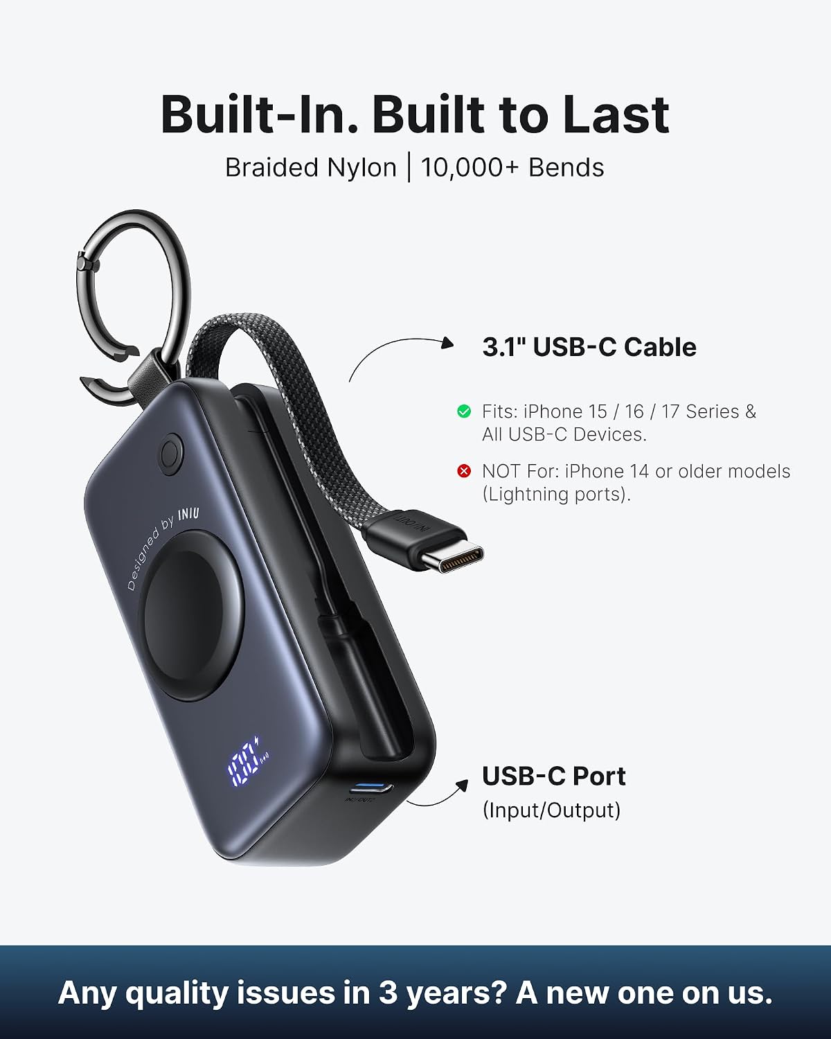Thumbnail 6 de INIU Power Bank 5000mAh pocket 20W portable charger