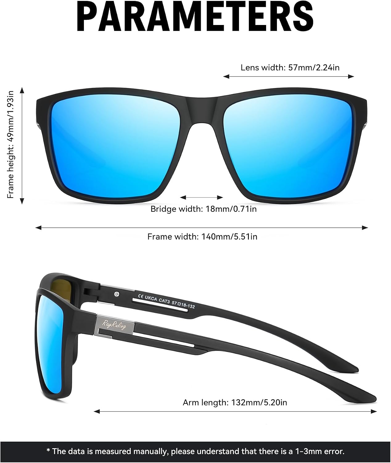 Thumbnail 3 de Rayruling Polarized Sunglasses for Men & Women — TR90 Ultralight Frame, UV400, HD Polarised Lenses