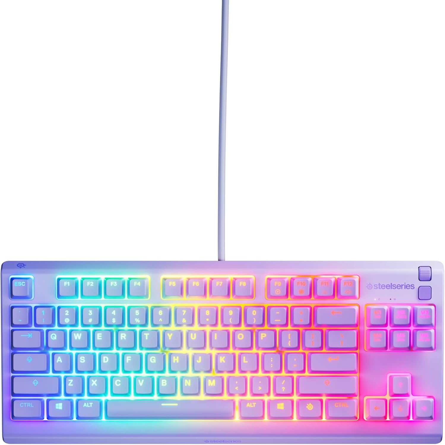 Thumbnail 6 de SteelSeries Apex 3 TKL Lavanda – tastiera gaming TKL UK QWERTY con RGB a 8 zone e switch silenziosi