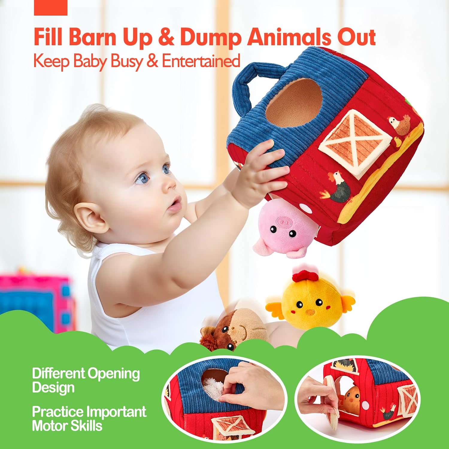 Detalle 2 de hahaland Baby Toys Farm Animals sensory set