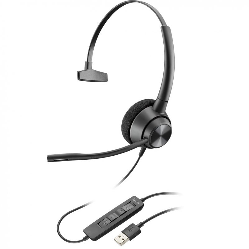 Detalle de Plantronics EncorePro 310 Mono: Auricular USB-A para centros de llamadas