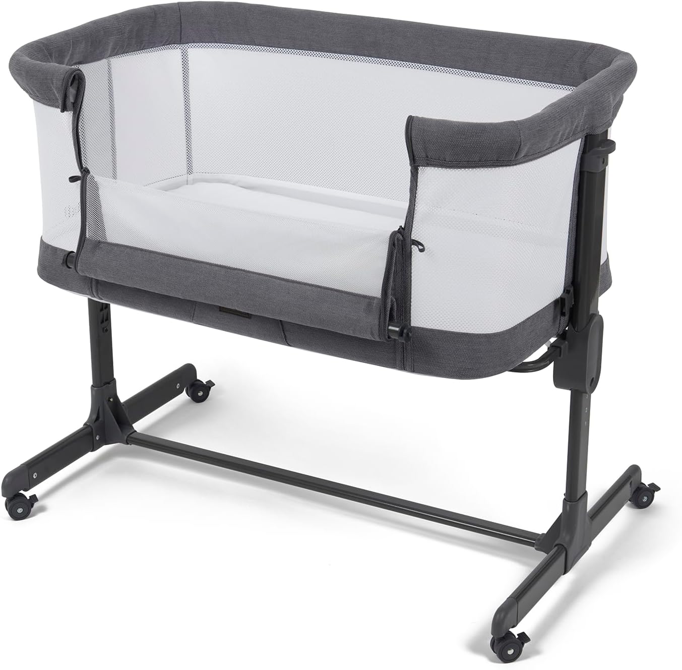Detalle de BABYLO Aurora 2-in-1 Co Sleeper, Bedside Crib & Standalone Cot with Mattress (Grey)