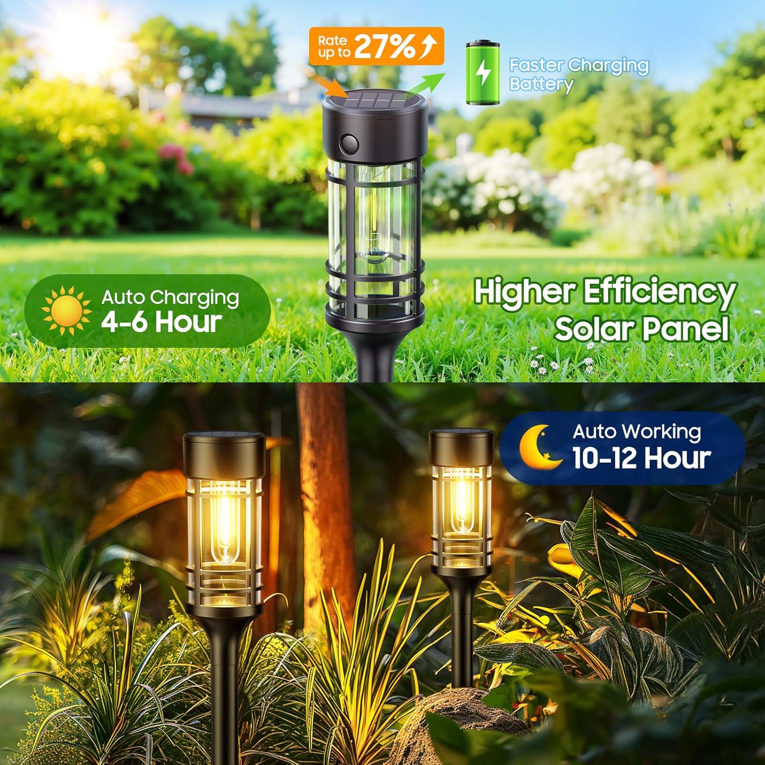 Thumbnail 1 de GEARLITE Solar Lights Outdoor Garden 4 Pack ⌁