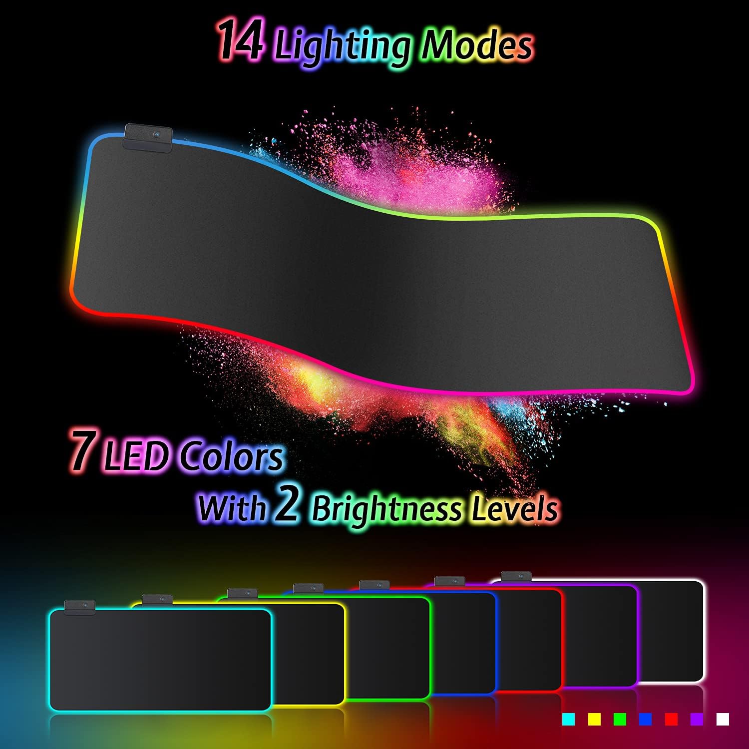 Detalle 2 de Gaming Mauspad RGB 800×300 mm