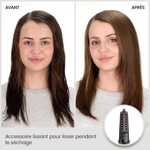 Detalle de BaByliss AS200E Dry, Straighten and Style : sèche-cheveux rotatif avec 4 accessoires interchangeables