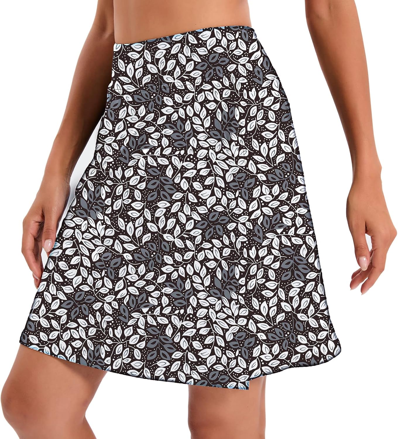Detalle de Timuspo Skort voor dames, knielang met binnenshort en hoge taille