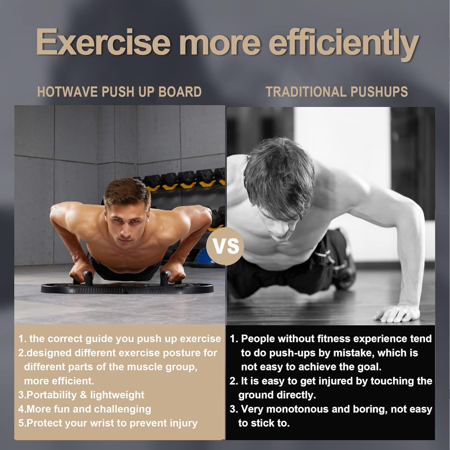 Detalle 2 de HOTWAVE Push Up Board 20-in-1 🏋