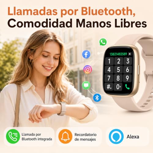Thumbnail 1 de VRPEFIT – Smartwatch con llamadas Bluetooth, Alexa y 100+ modos deportivos