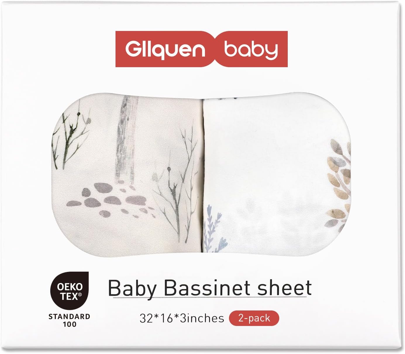 Thumbnail 6 de GLLQUEN BABY Moses Basket Fitted Sheets 2-pack