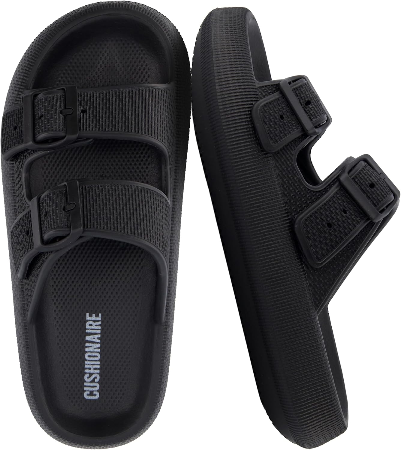 Detalle de CUSHIONAIRE Fame Pillow Recovery Sandals for Women: Adjustable, Waterproof EVA Cloud Slides