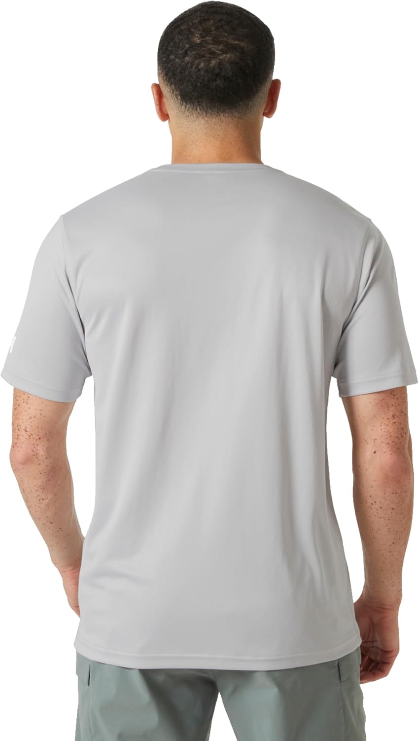 Detalle de Helly Hansen HH Tech T-Shirt 2.0 Uomo: T-shirt tecnica leggera con UPF50+ e fibre riciclate
