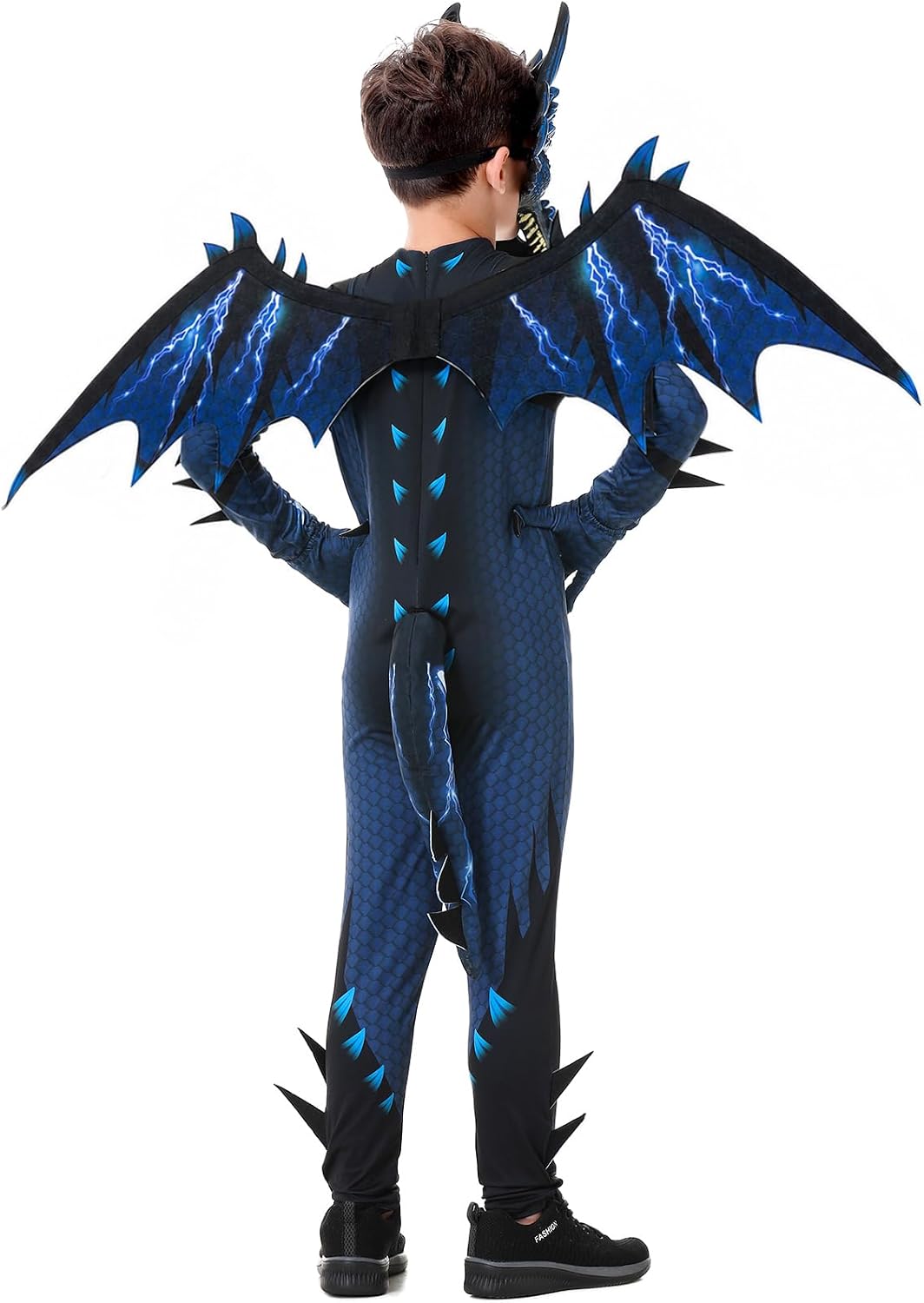 Detalle 1 de aicoaub Kids Dragon Costume with Lightning Wings, Mask and Detachable Tail