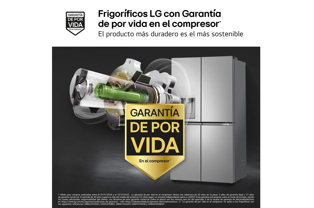 Detalle de GMF961PY3E Frigorífico American Combi 646 L, inox antihuellas