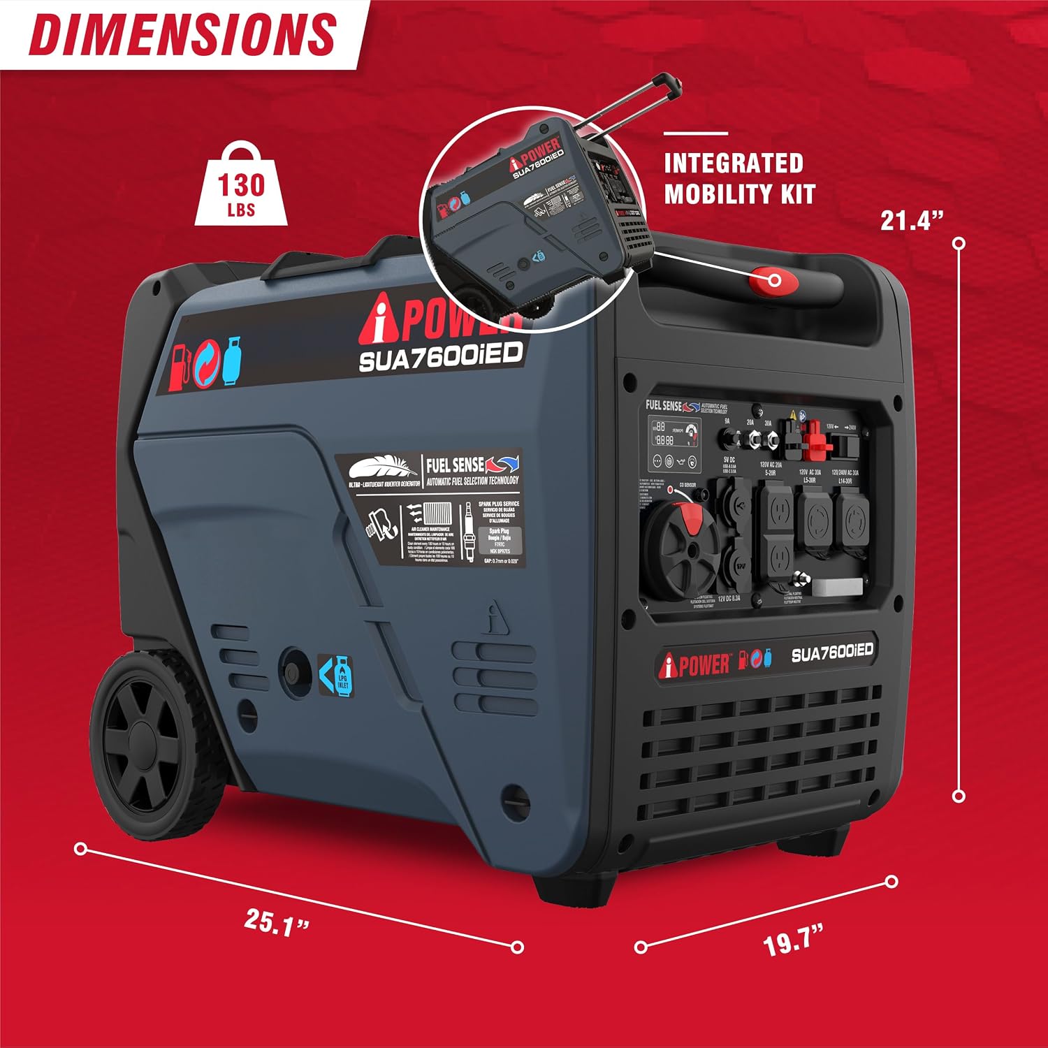 Detalle 2 de A-iPower Inverter Generator 7,600W