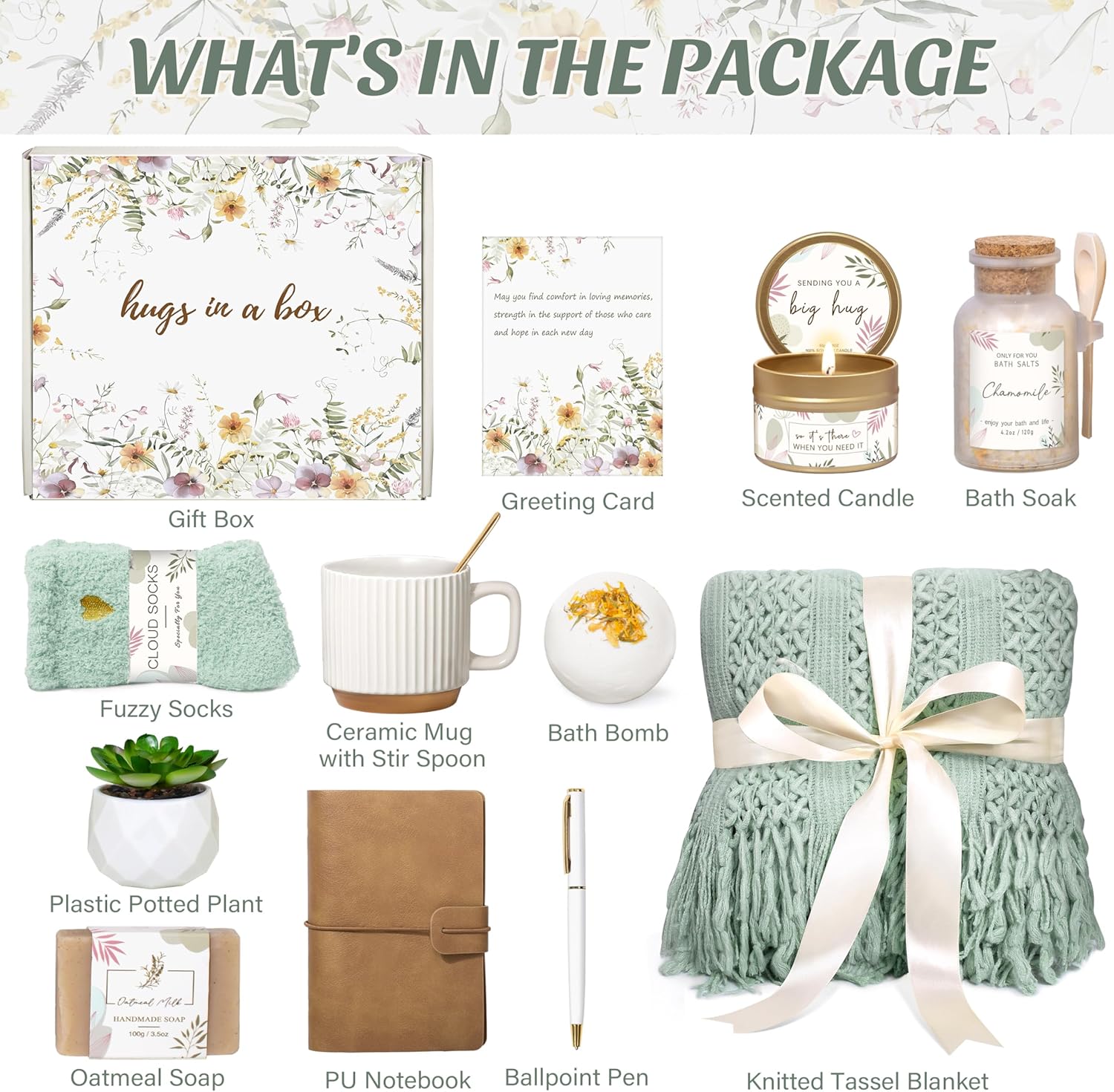 Detalle 2 de Lepiche Get Well Soon Self-Care Package for Women (Sage Green)