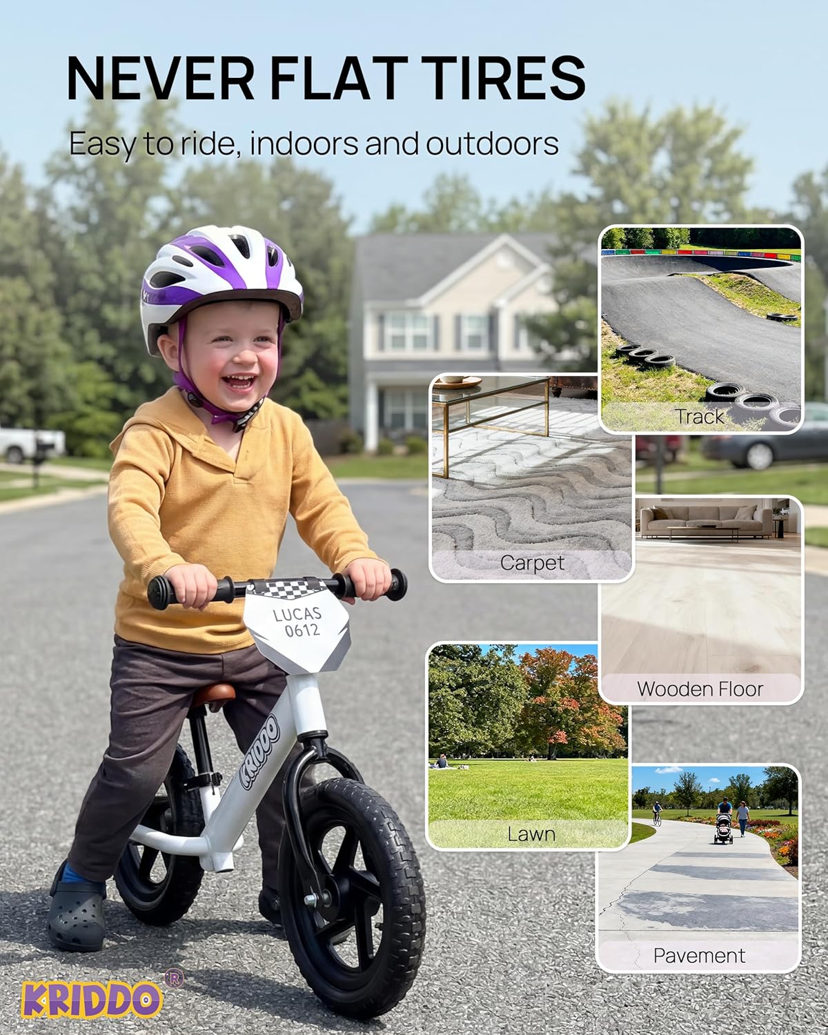 Thumbnail 5 de KRIDDO Toddler Balance Bike 12" for Ages 2–5