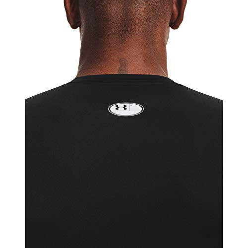 Detalle de Under Armour HeatGear Compression Shirt da uomo – Black/White, M