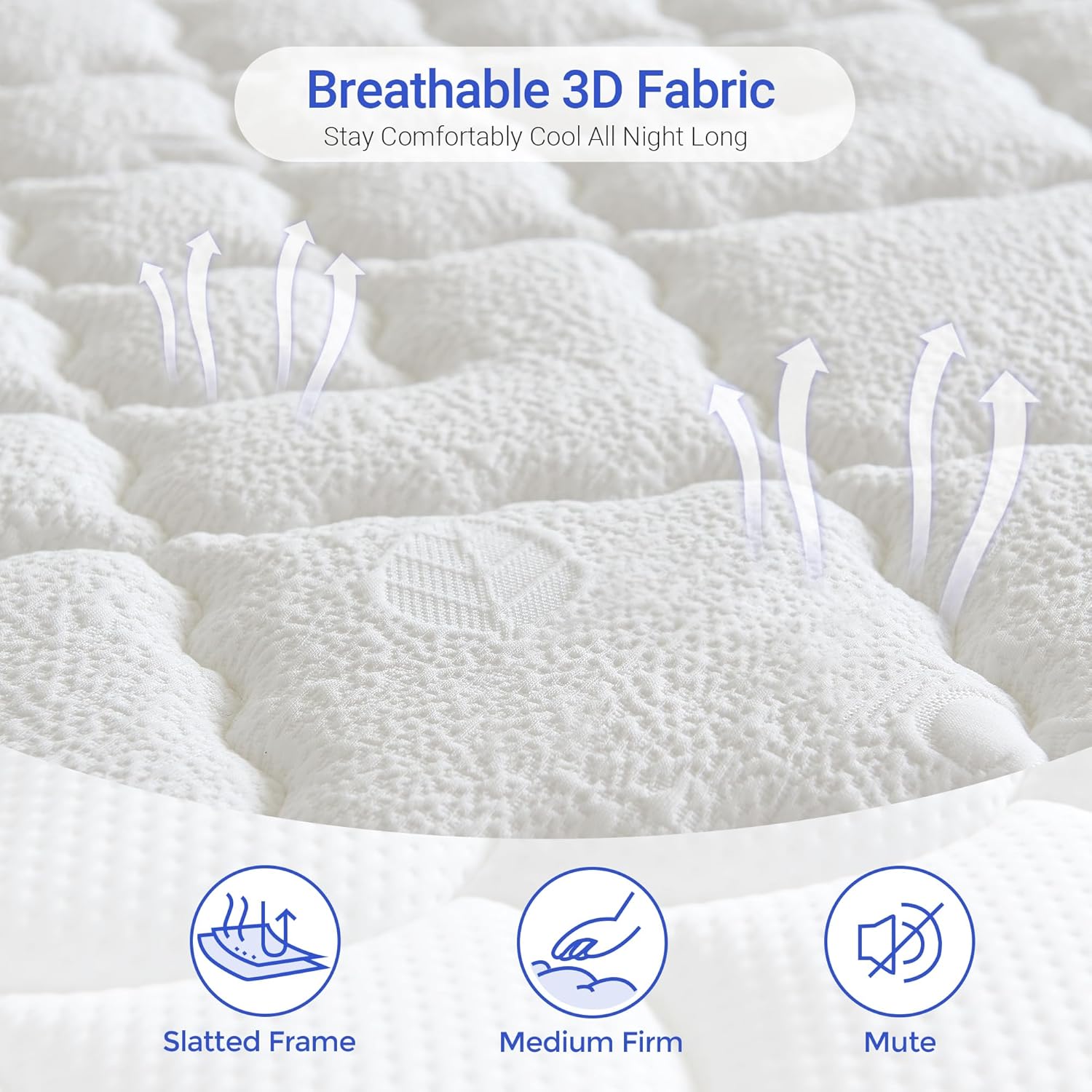 Thumbnail 2 de dosleeps King Size 10" Memory Foam & Pocket Sprung Mattress 150x200cm